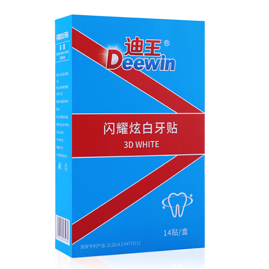 【英国迪王】牙白齿美专用牙贴非牙膏非洗牙液去除黄牙黑牙牙渍牙垢祛烟牙 一盒装